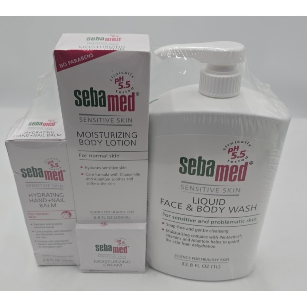 Sebamed Face & Body Wash, Moist. Body Lotion, Hand Nail Balm Germany